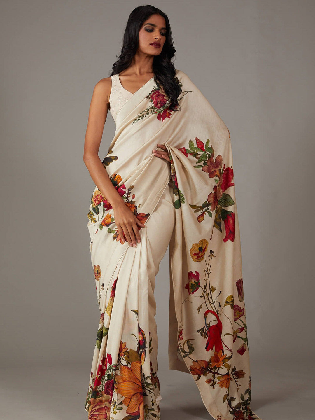 Urban Pallu Printed Poly Georgette Daily Saree
