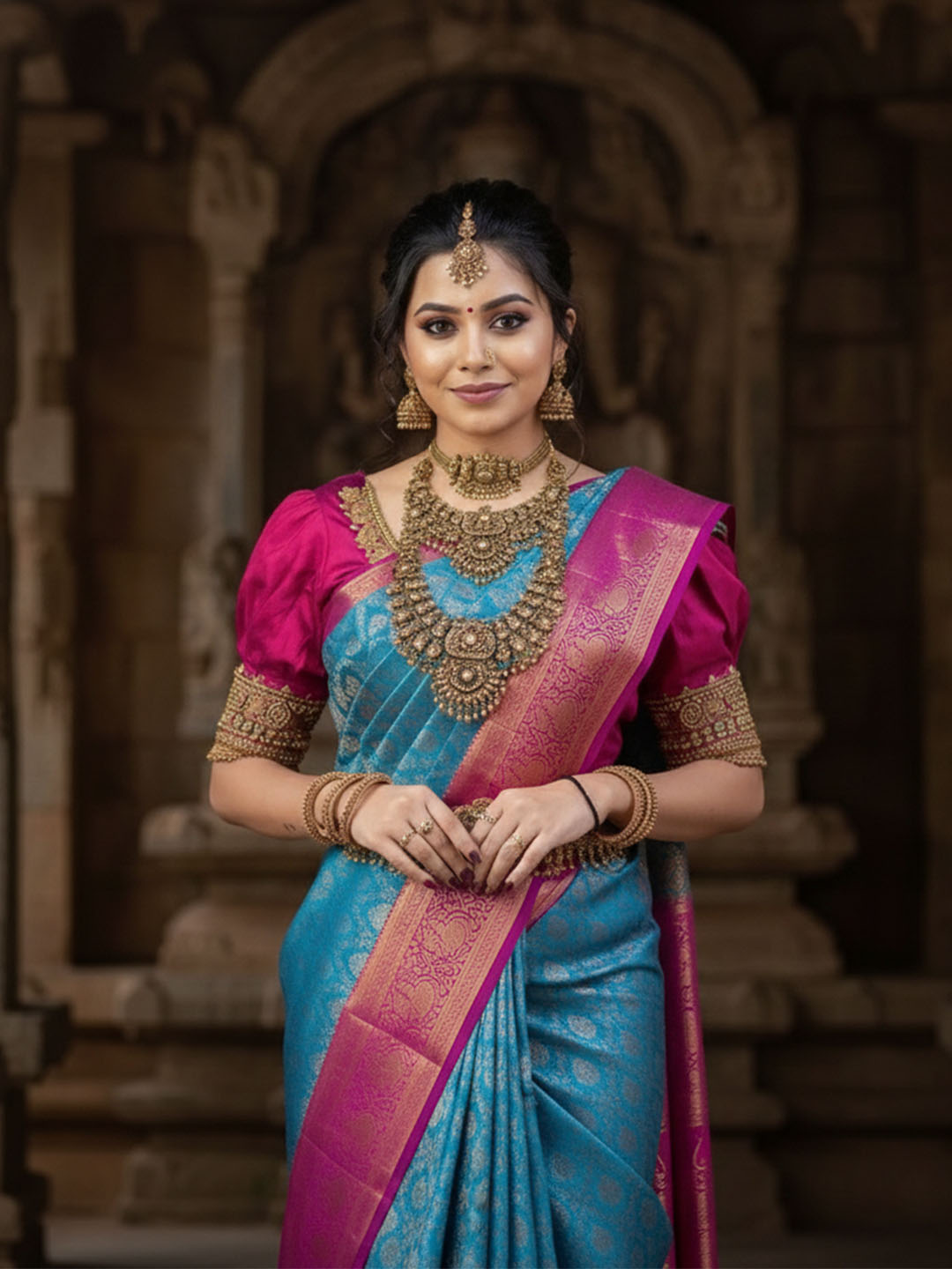 Urban Pallu Woven Design Silk Blend Traditional Saree