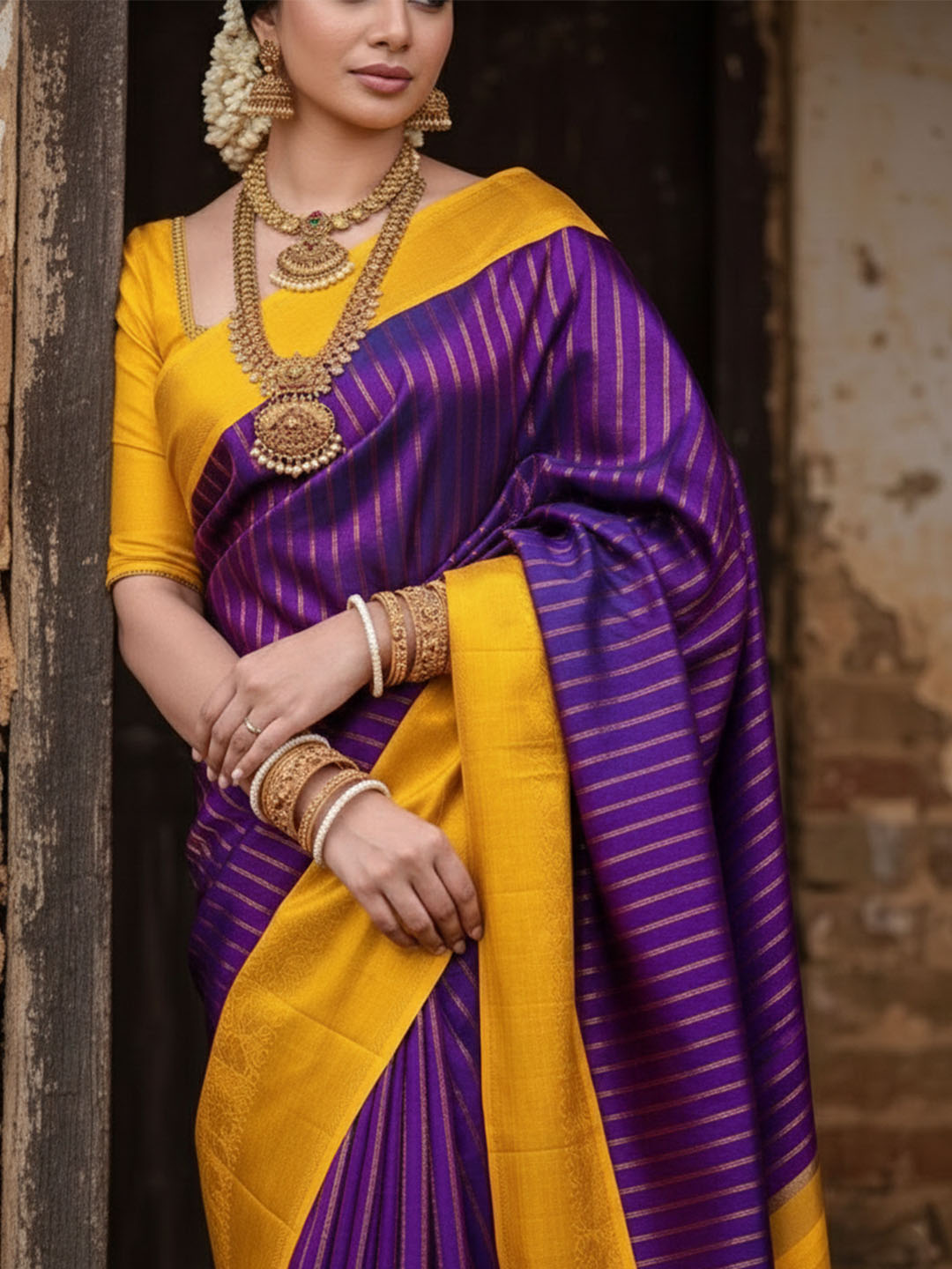 Urban Pallu Woven Design Silk Blend Traditional Saree