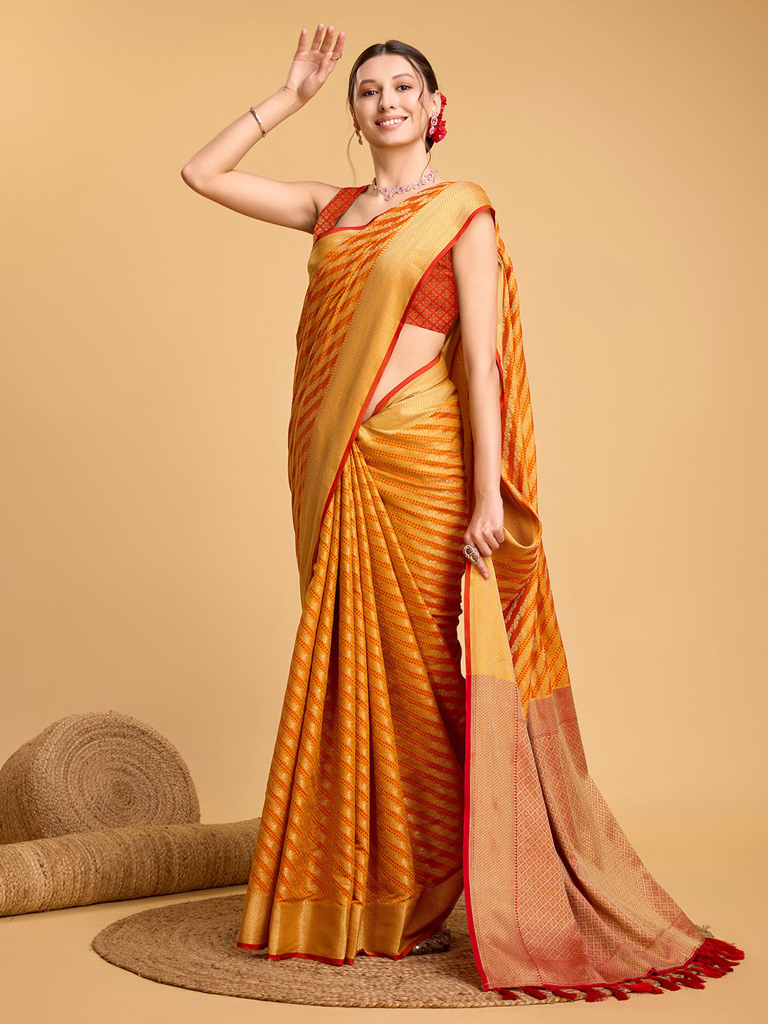Urban Pallu Woven Design Silk Blend Party Saree