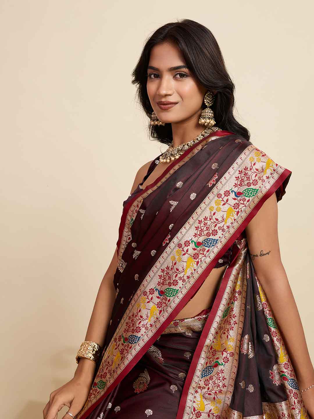 Urban Pallu Woven Design Silk Blend Party Saree