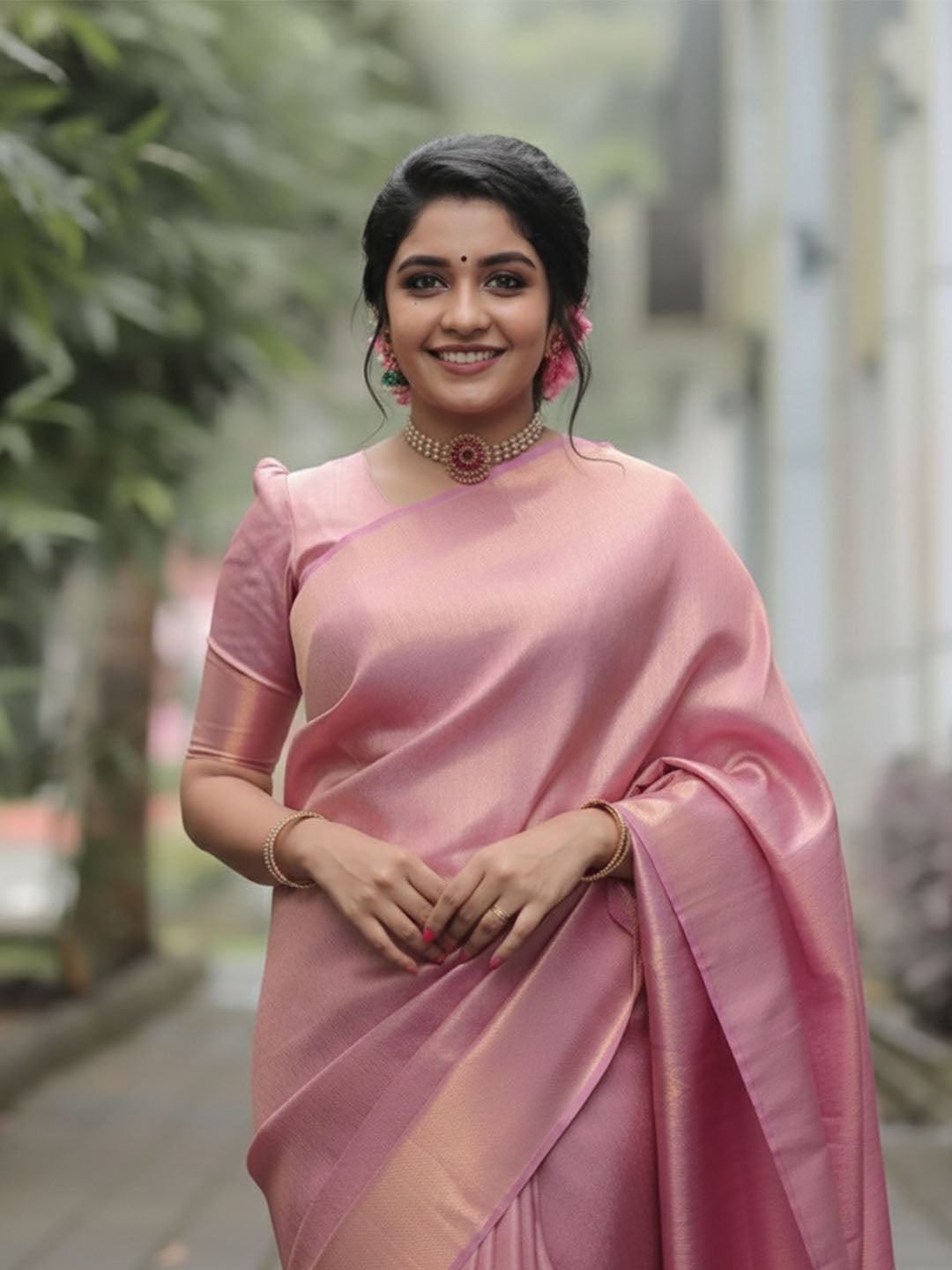 Urban Pallu Woven Design Silk Blend Traditional Saree