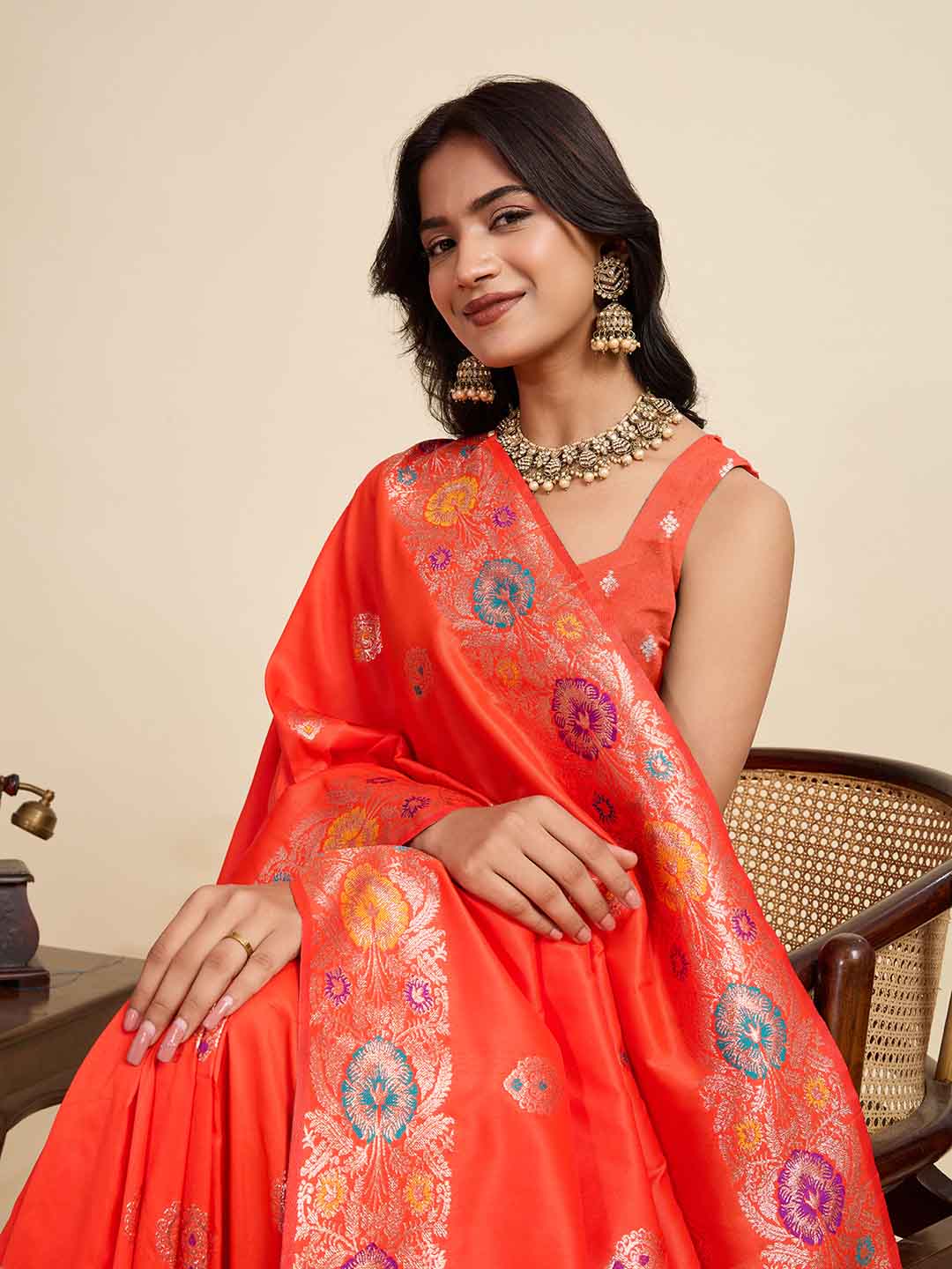 Urban Pallu Woven Design Silk Blend Party Saree