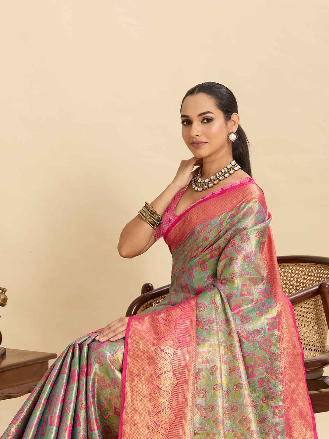 Urban Pallu Woven Design Silk Blend Party Saree