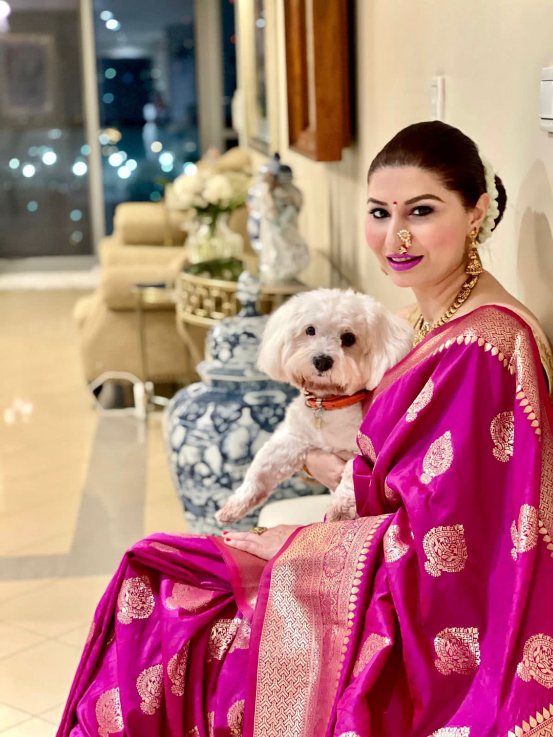 Urban Pallu Woven Design Silk Blend Traditional Saree