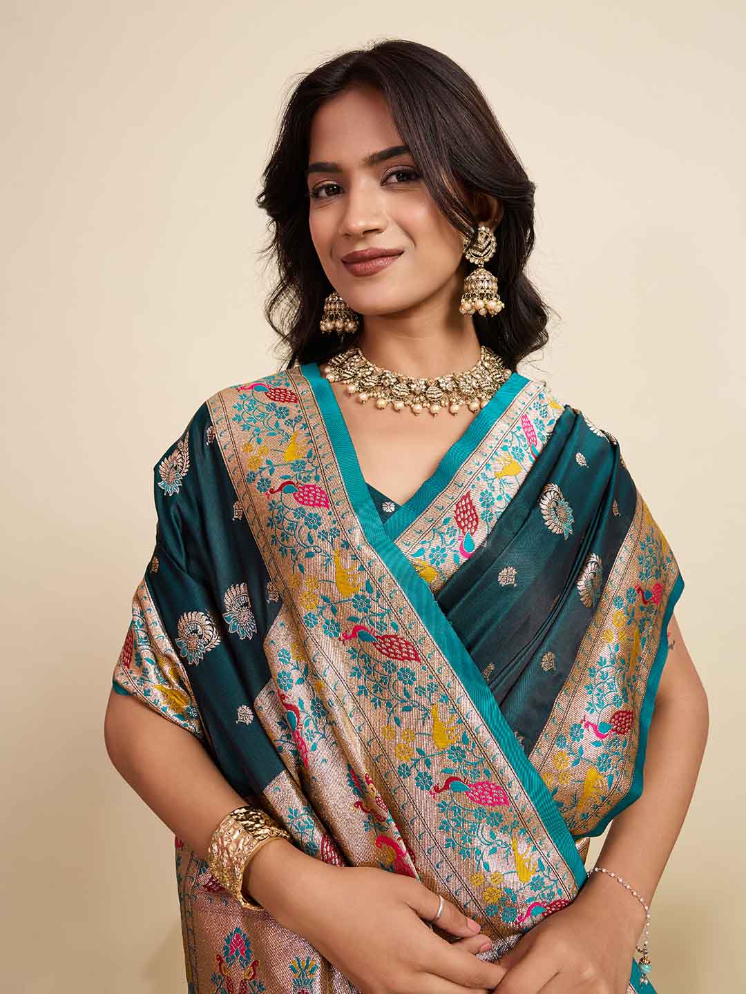 Urban Pallu Woven Design Silk Blend Party Saree