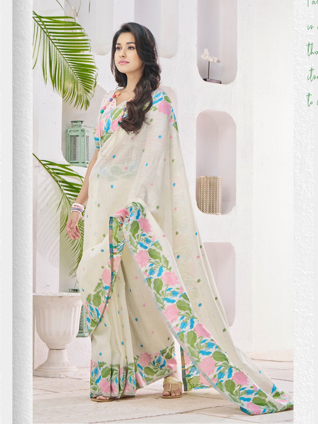 Urban Pallu Woven Design Silk Blend Daily Saree