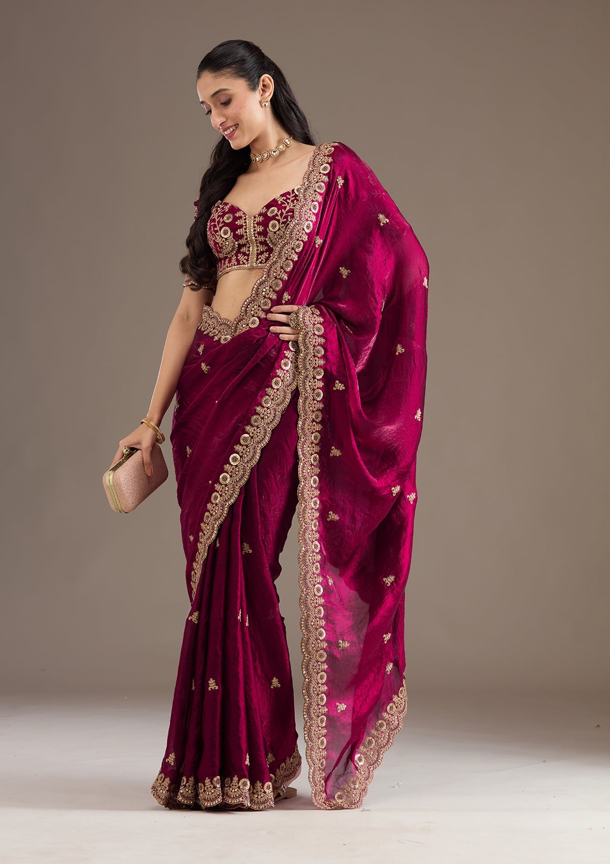 Urban Pallu Embellished Art Silk Festive Saree