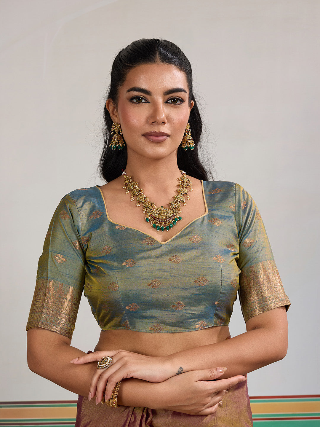 Urban Pallu Printed Silk Cotton Work Saree