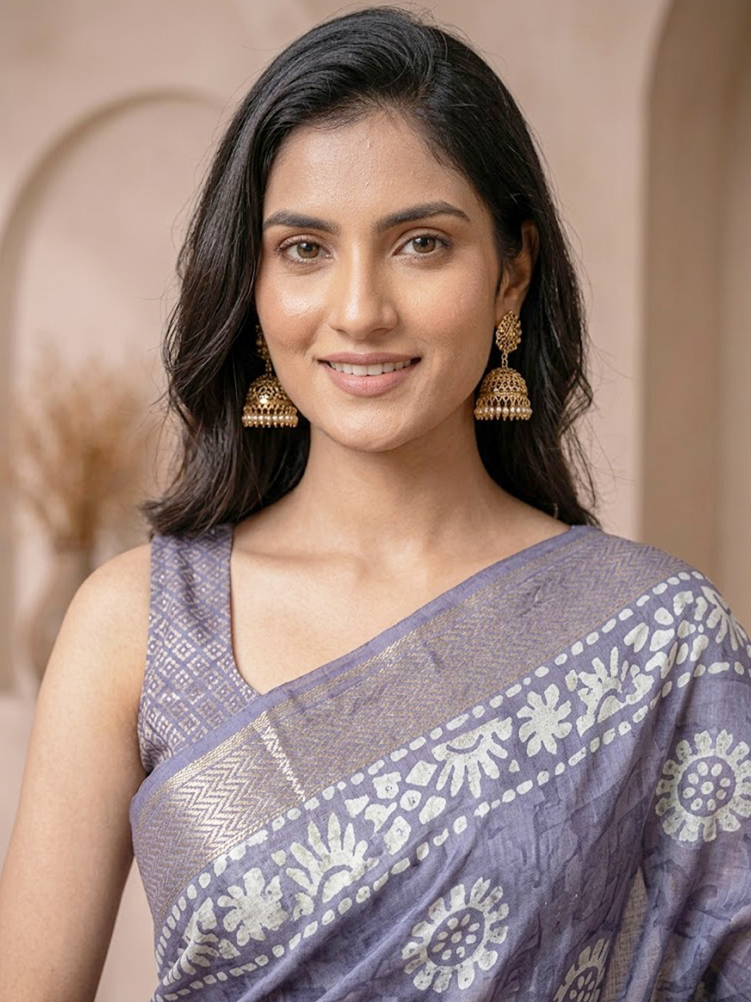 Urban Pallu Printed Cotton Blend Festive Saree