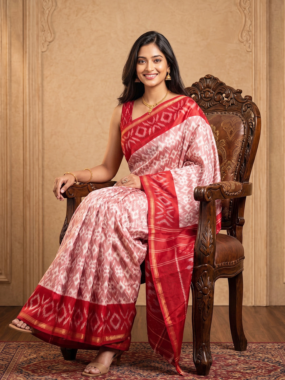 Urban Pallu Printed Silk Blend Festive Saree