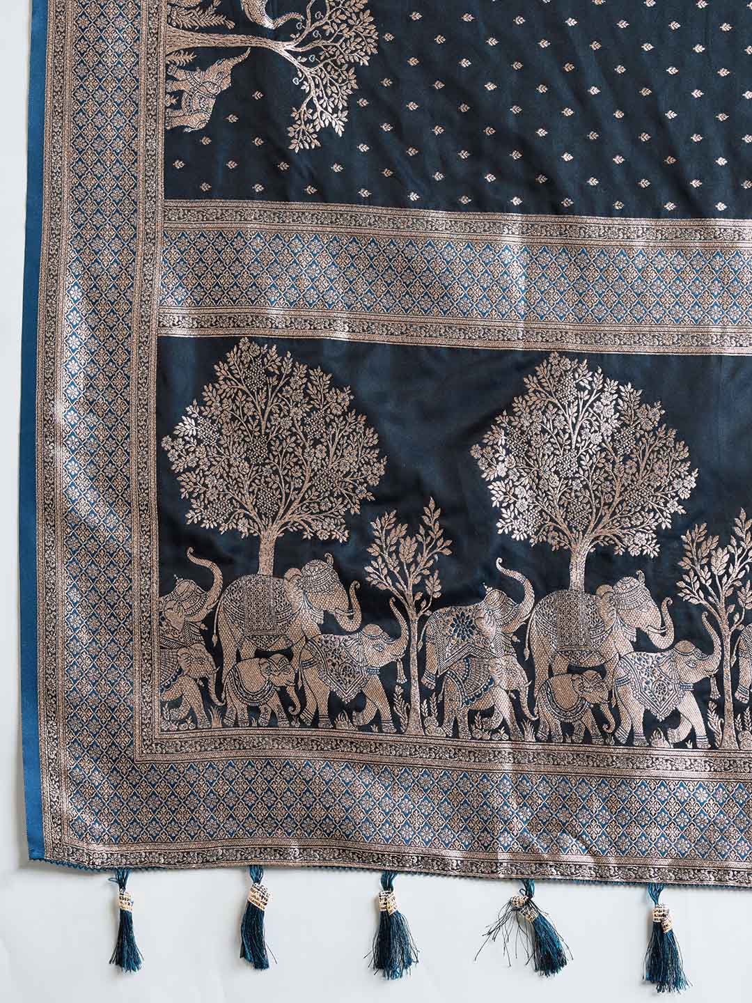 Urban Pallu Woven Design Silk Blend Party Saree