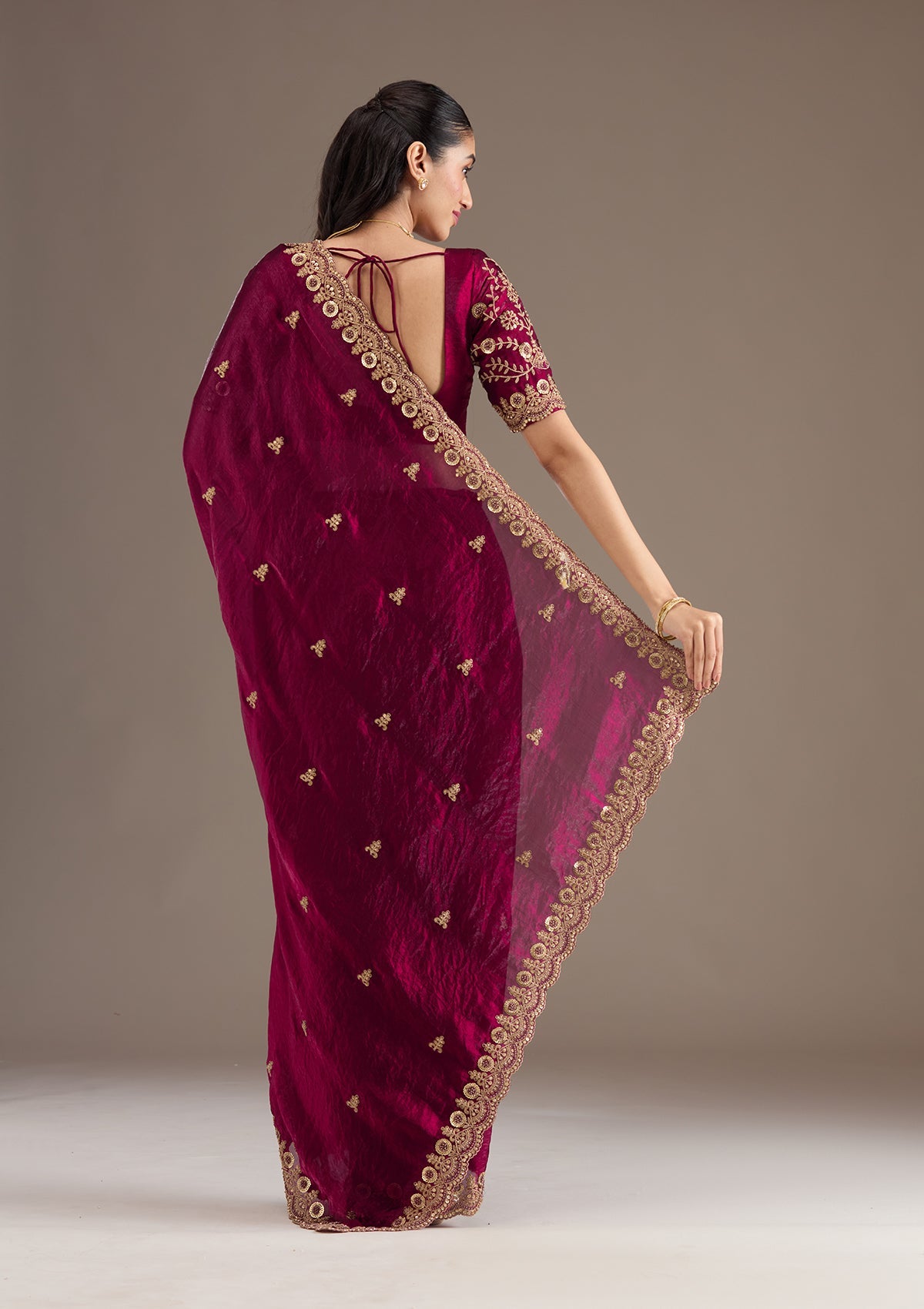 Urban Pallu Embellished Art Silk Festive Saree