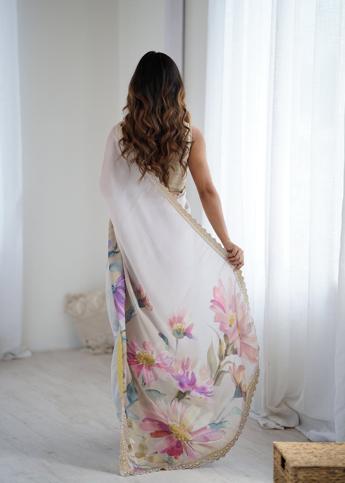 Urban Pallu Printed Silk Blend Daily Saree