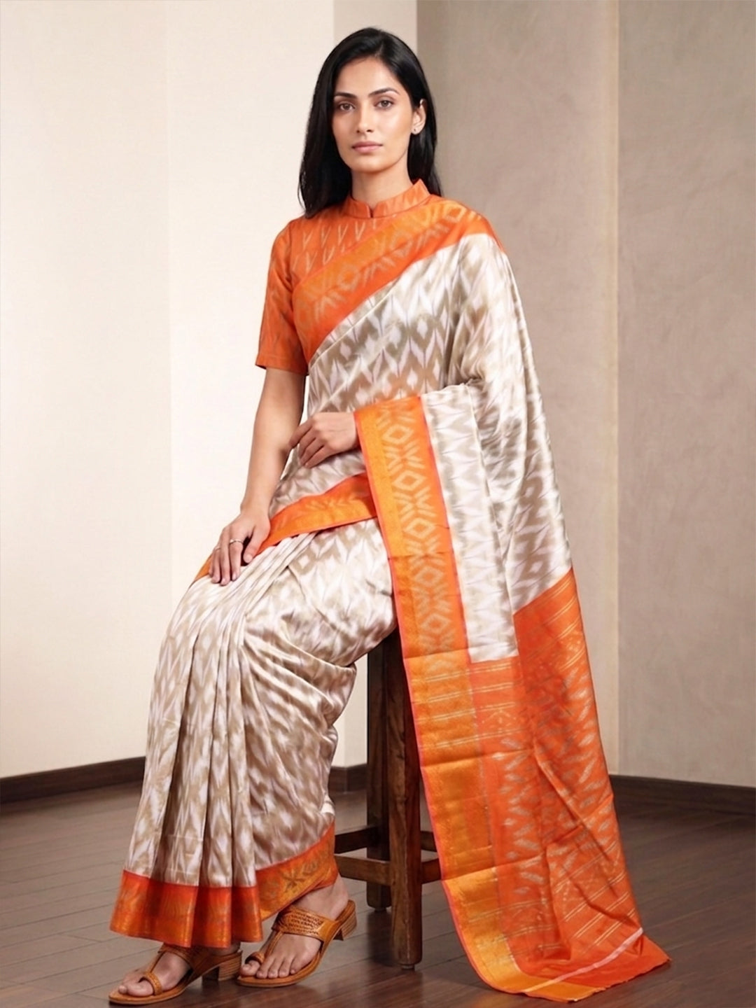 Urban Pallu Printed Silk Blend Festive Saree