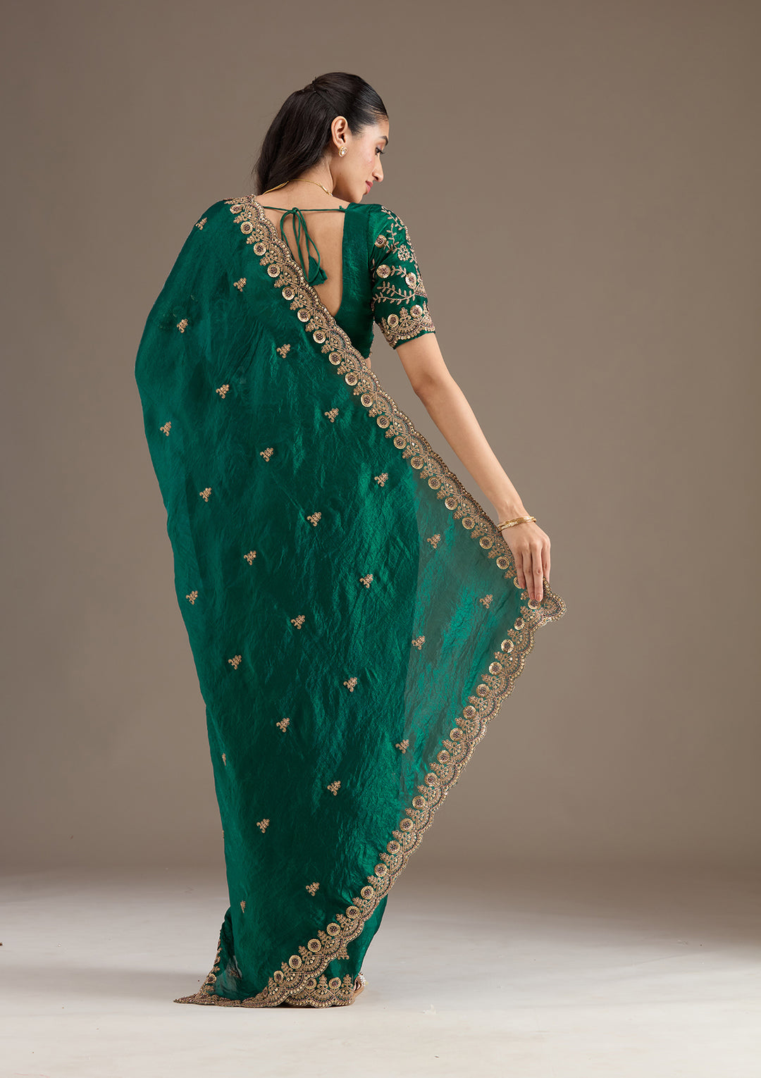 Urban Pallu Embellished Art Silk Festive Saree