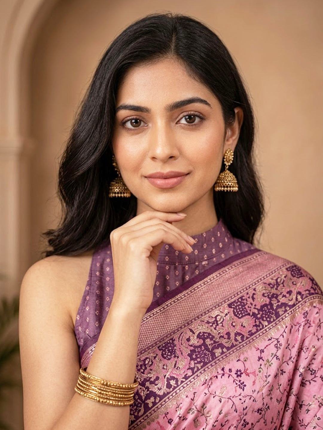Urban Pallu Printed Silk Blend Festive Saree