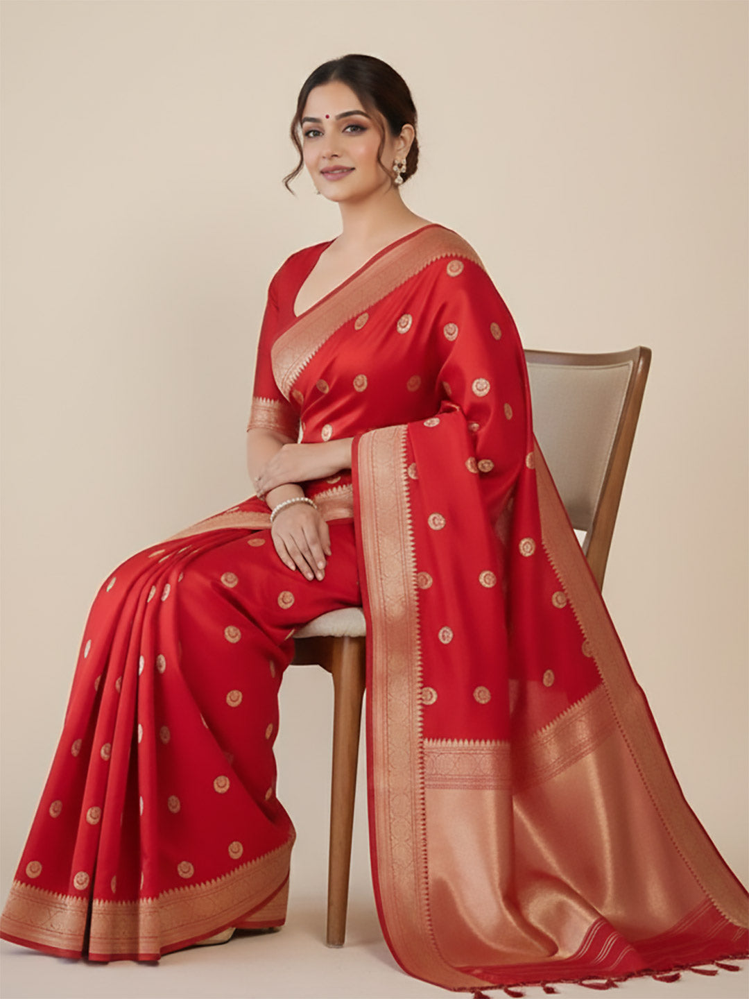 Urban Pallu Woven Design Silk Blend Work Saree