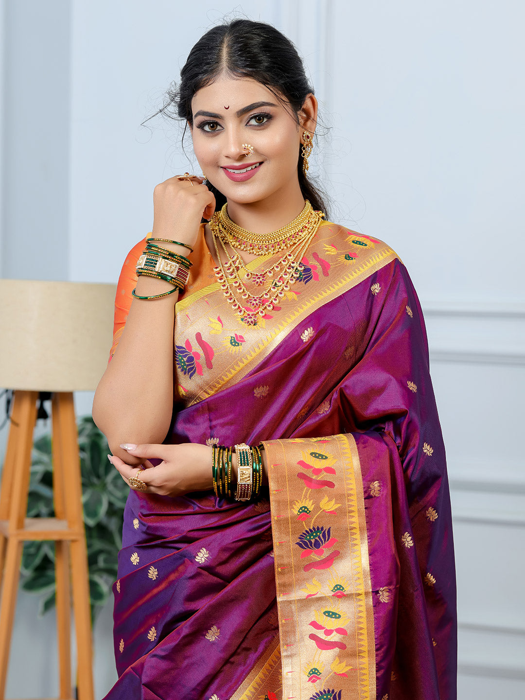Urban Pallu Woven Design Silk Blend Traditional Saree