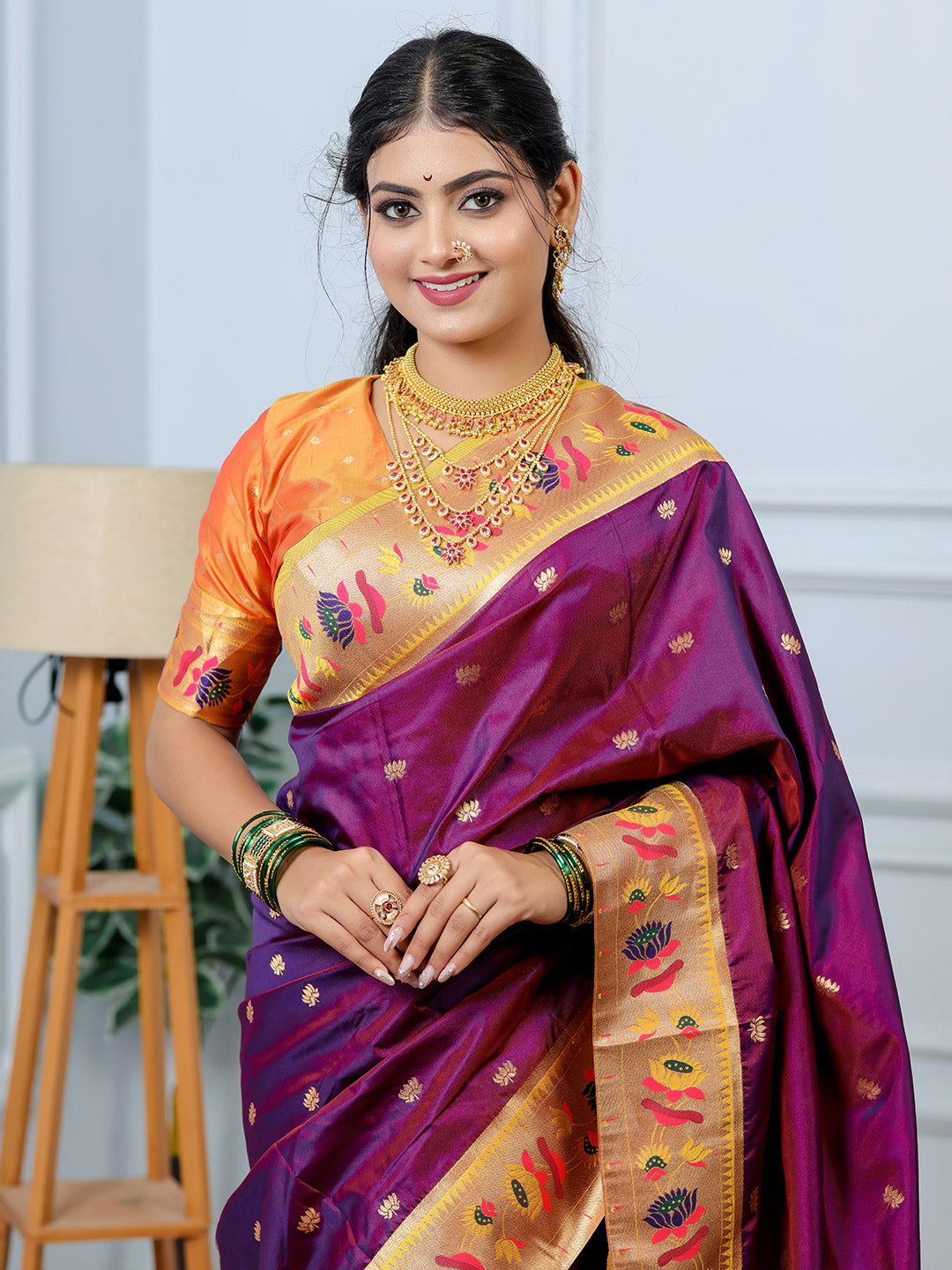 Urban Pallu Woven Design Silk Blend Traditional Saree