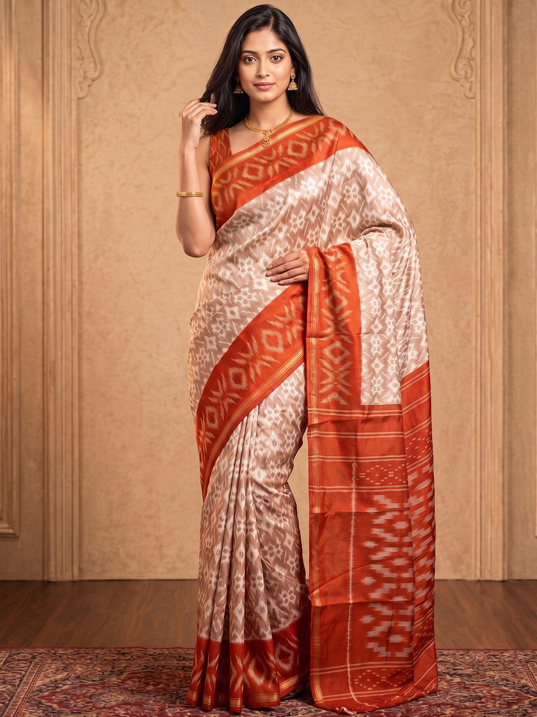 Urban Pallu Printed Silk Blend Festive Saree