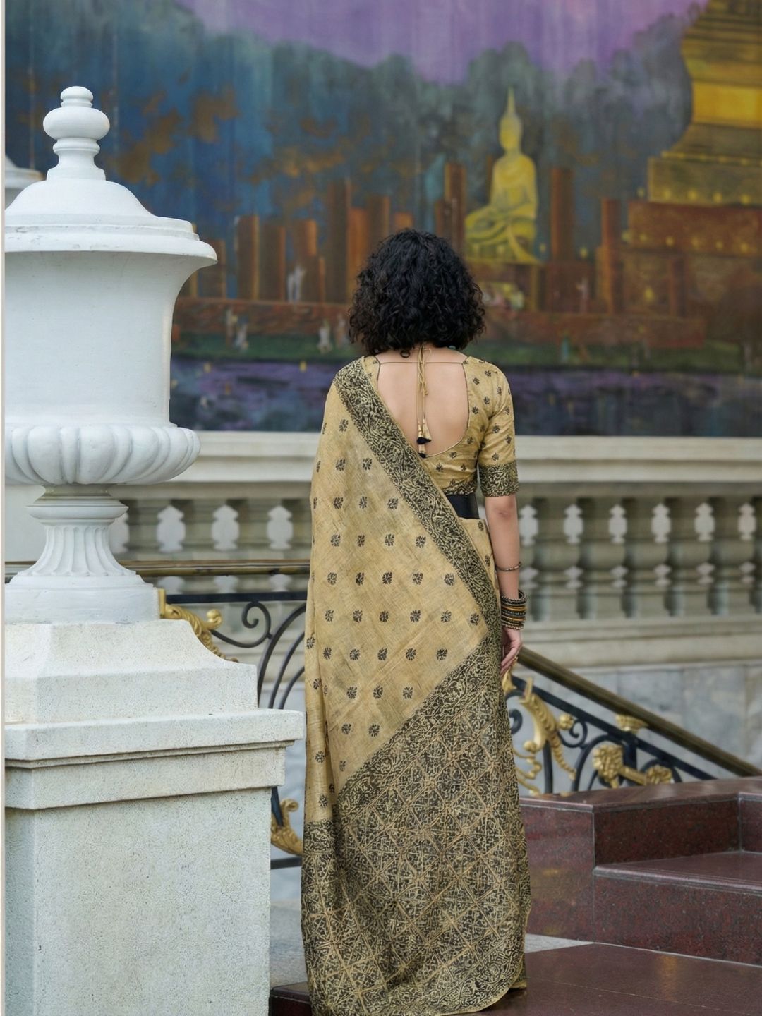 Urban Pallu Woven Design Cotton Blend Daily Saree