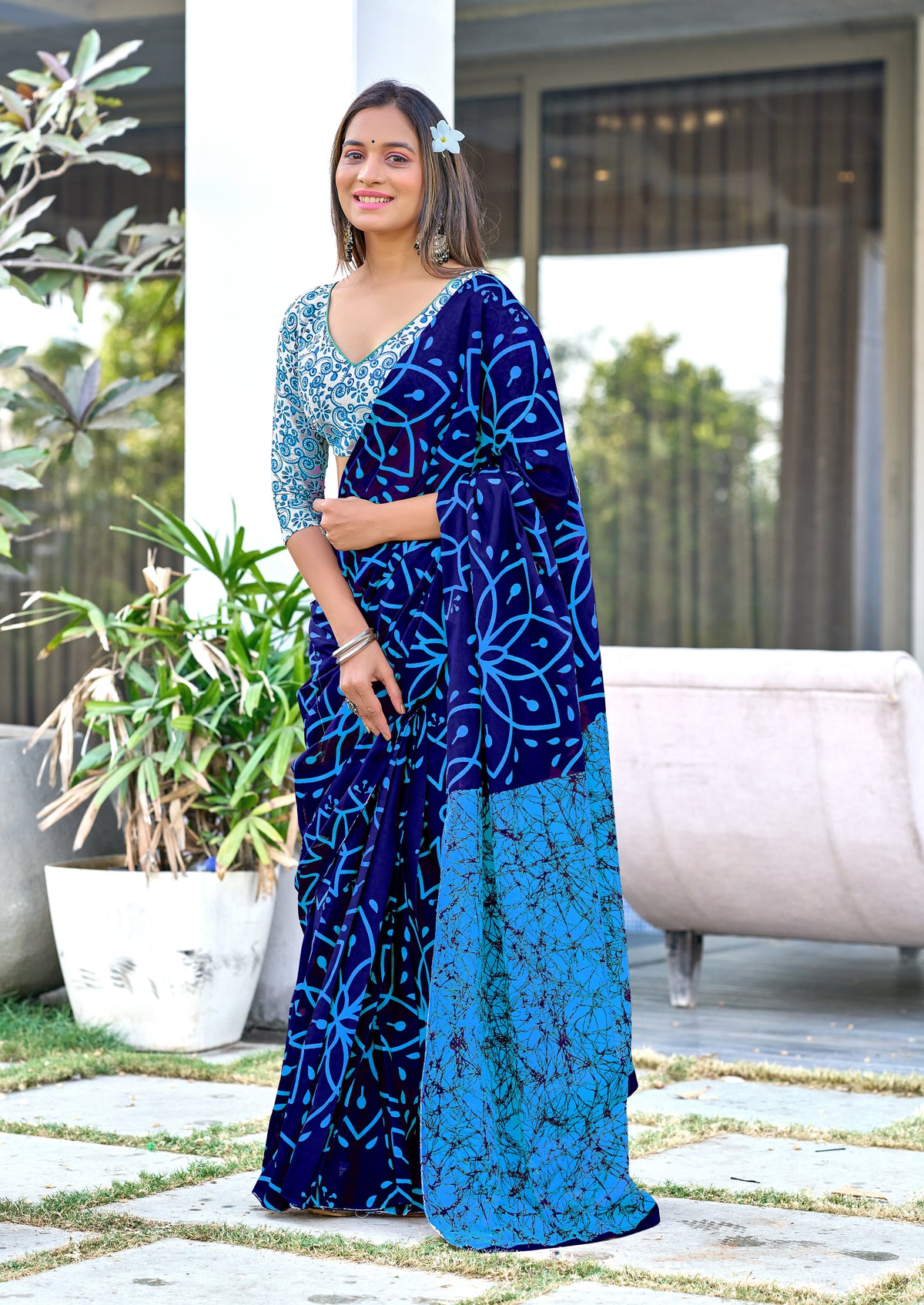 Urban Pallu Woven Design Pure Cotton Daily Saree