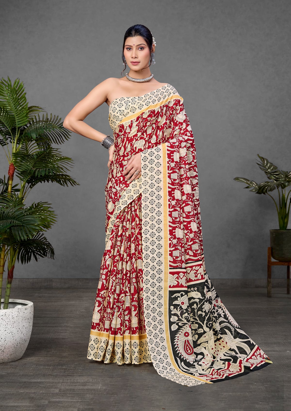 Urban Pallu Woven Design Pure Cotton Daily Saree