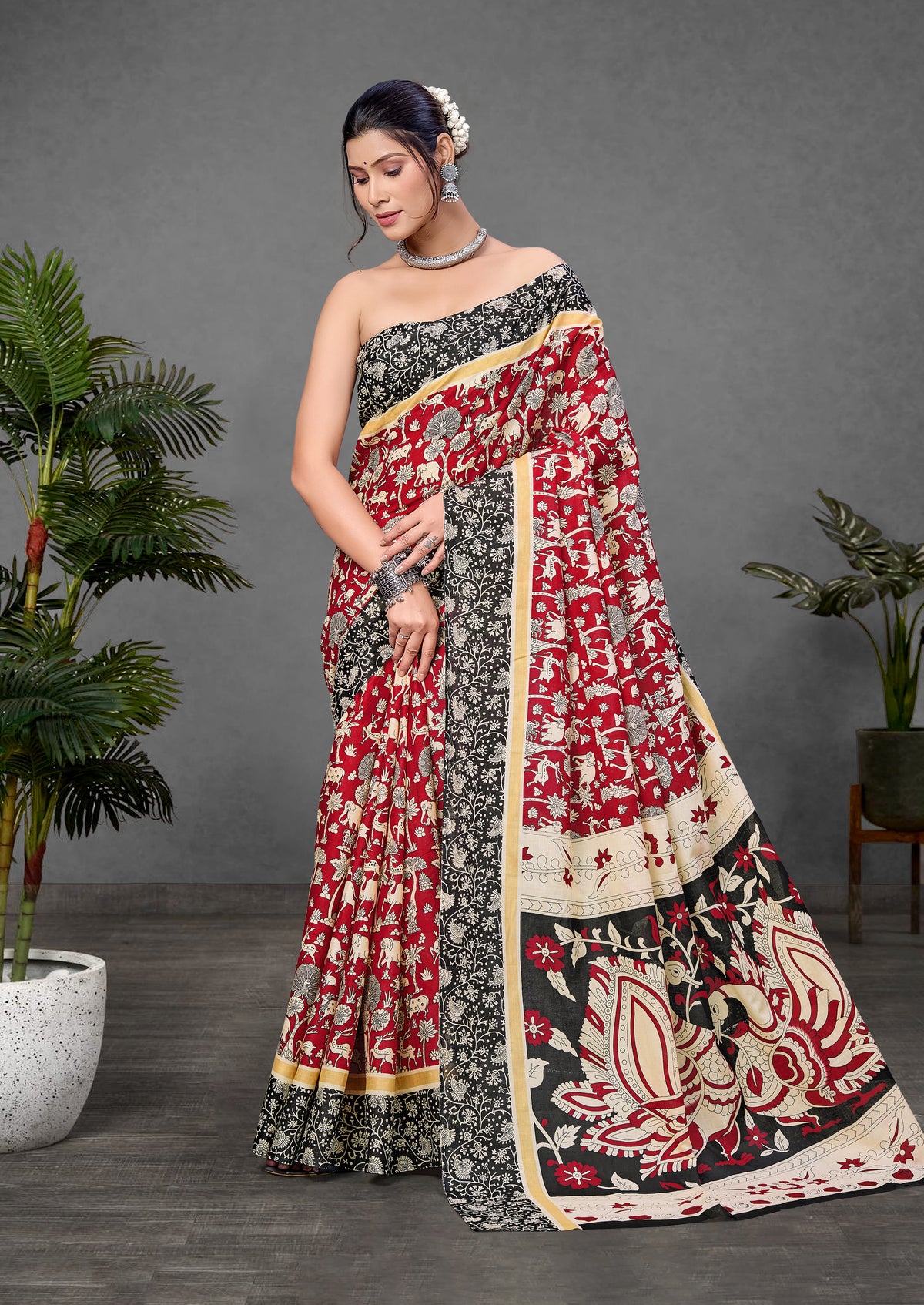 Urban Pallu Woven Design Pure Cotton Daily Saree