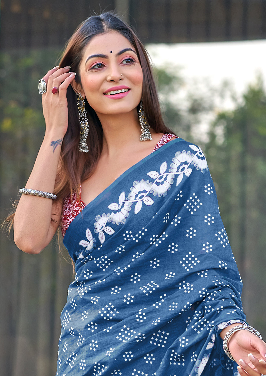 Urban Pallu Woven Design Pure Cotton Daily Saree