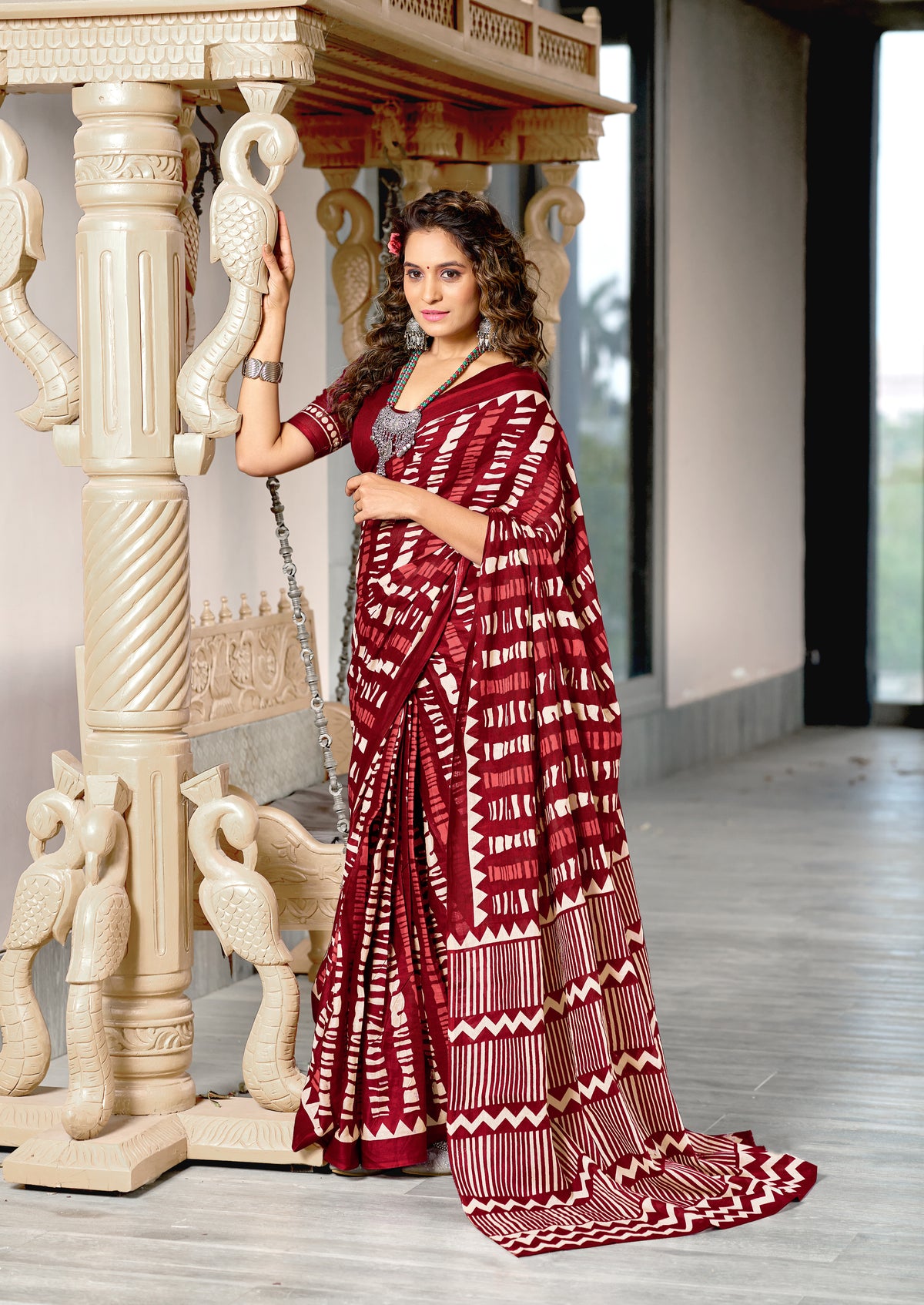 Urban Pallu Woven Design Pure Cotton Daily Saree