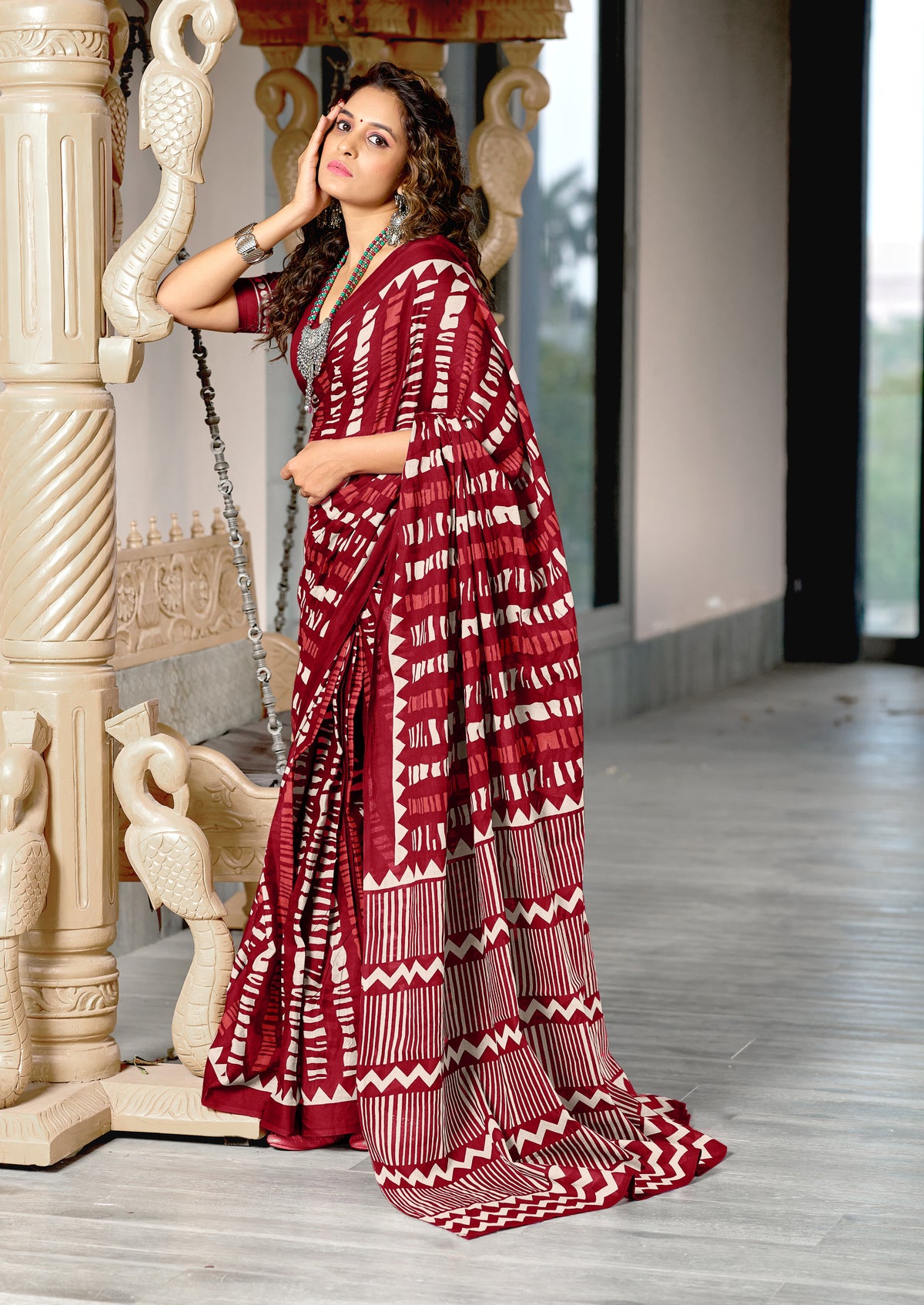 Urban Pallu Woven Design Pure Cotton Daily Saree