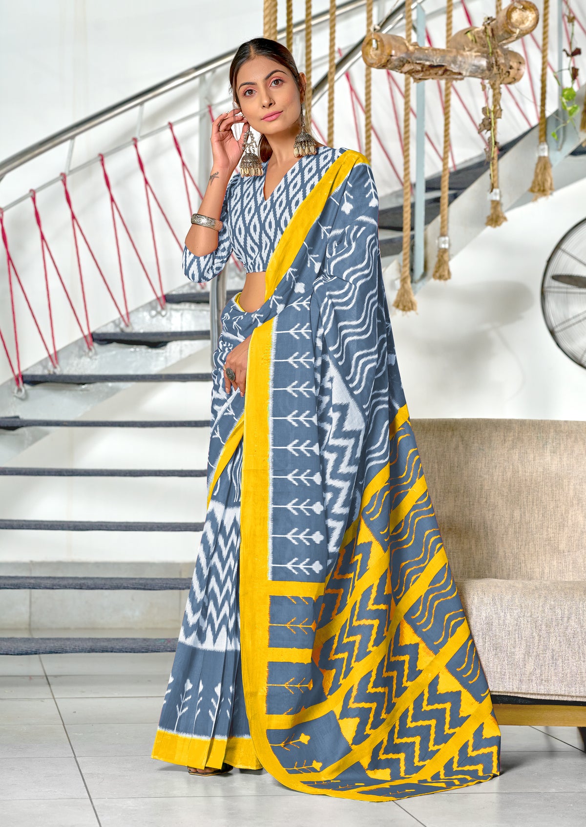 Urban Pallu Woven Design Pure Cotton Daily Saree