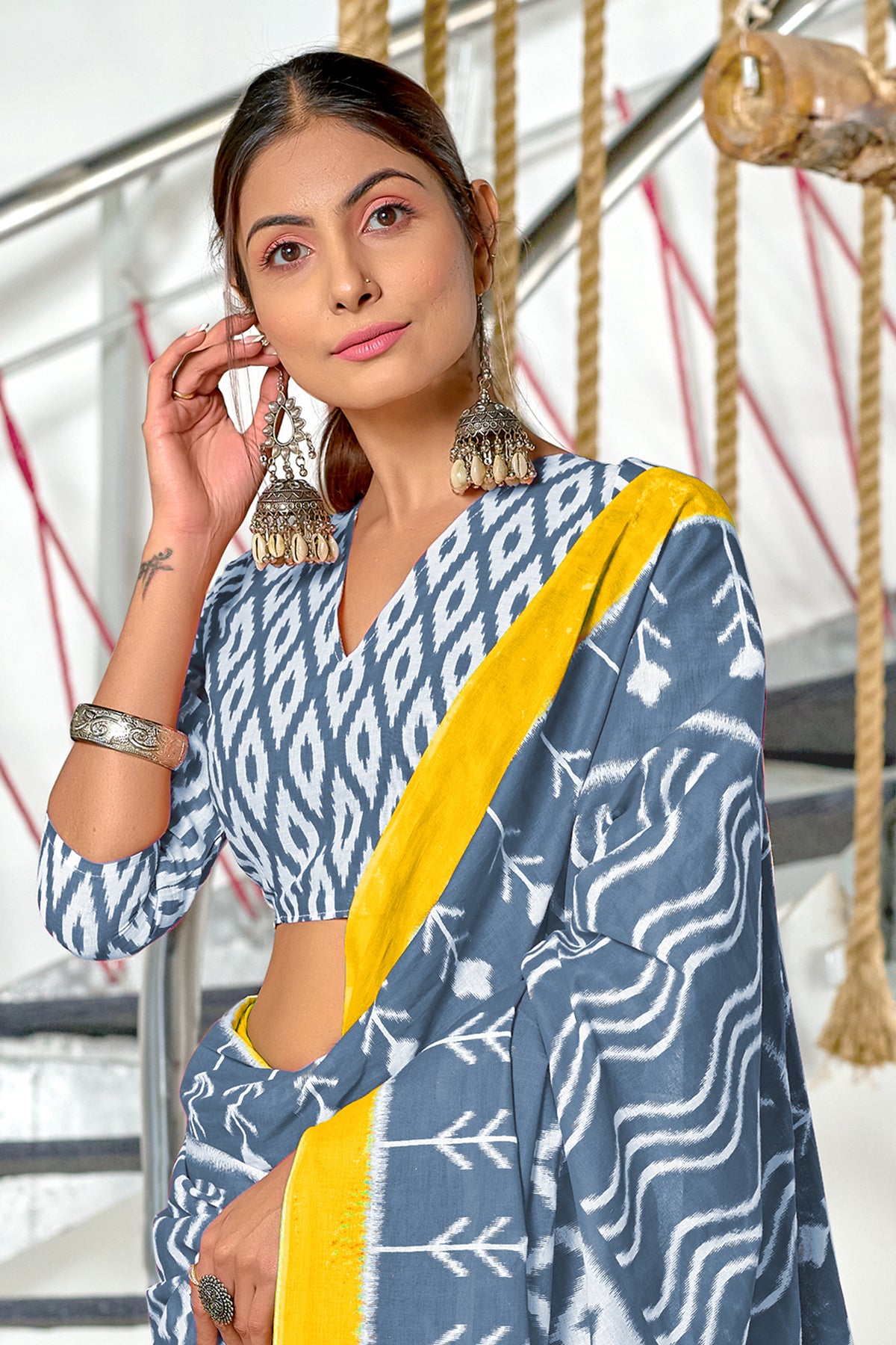 Urban Pallu Woven Design Pure Cotton Daily Saree