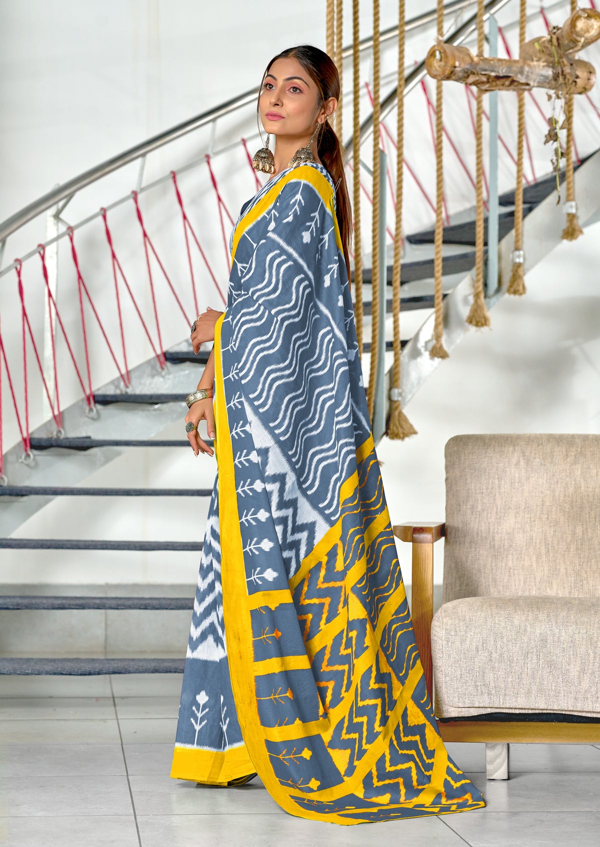 Urban Pallu Woven Design Pure Cotton Daily Saree