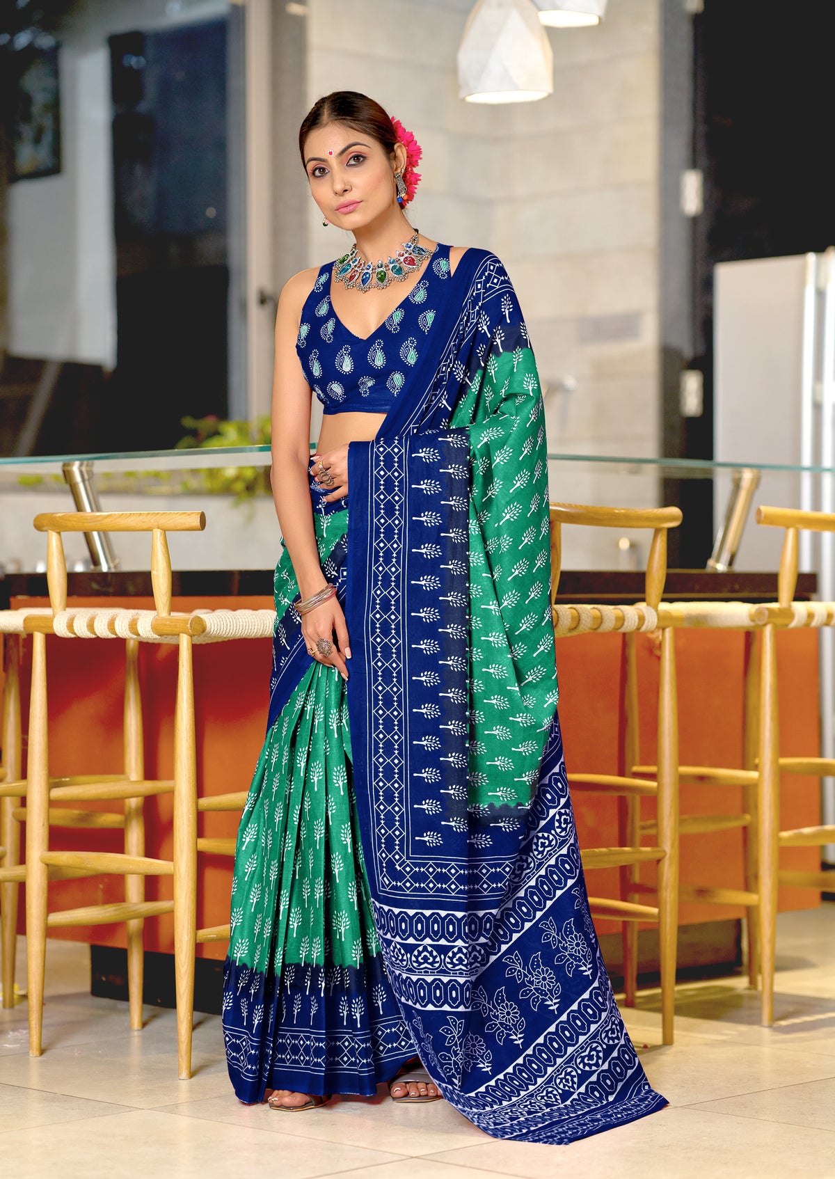 Urban Pallu Woven Design Pure Cotton Daily Saree