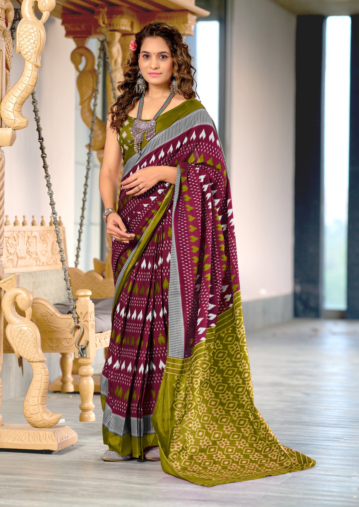 Urban Pallu Woven Design Pure Cotton Daily Saree