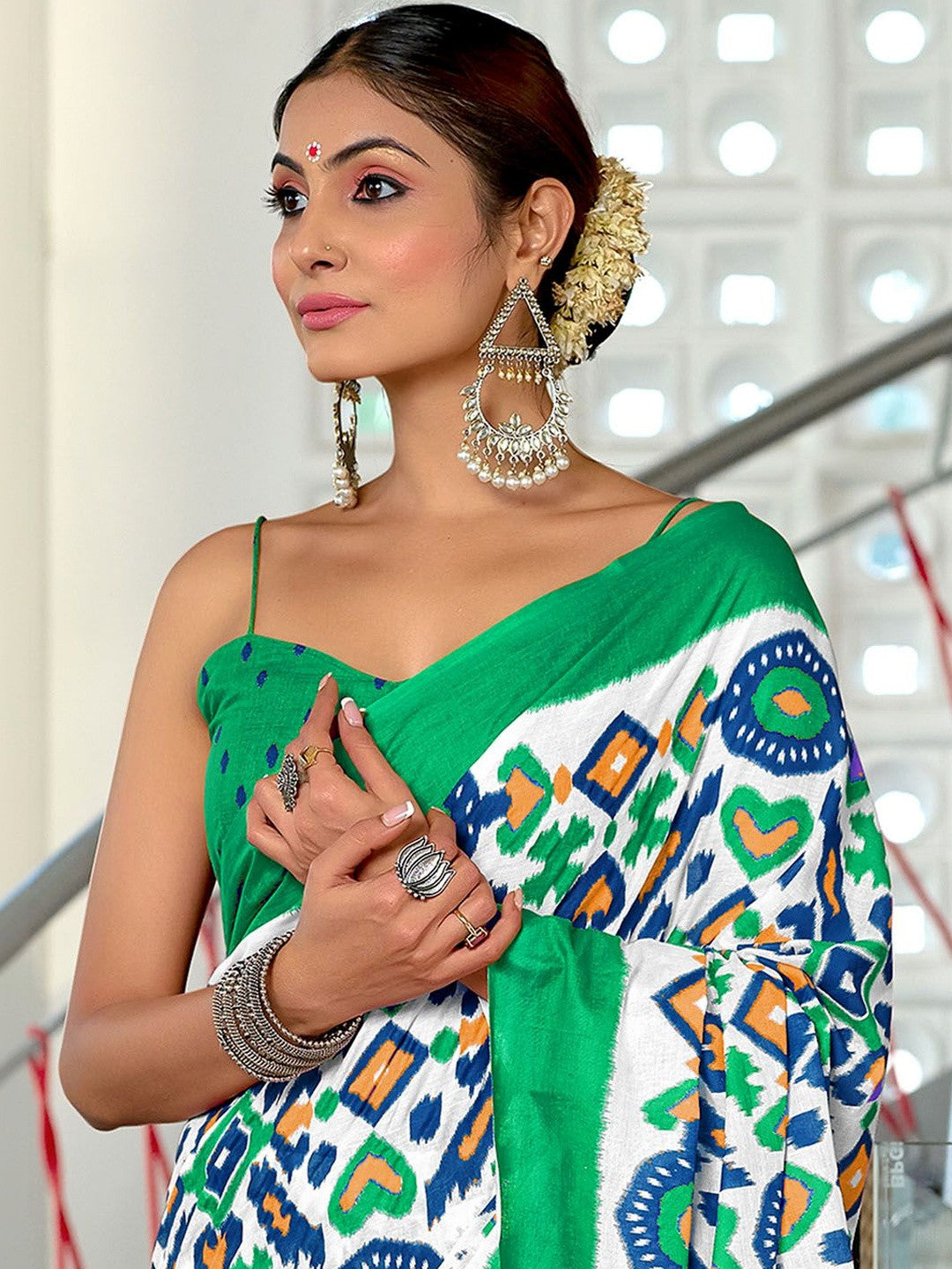 Urban Pallu Ethnic Motifs Pure Cotton Handloom Saree
