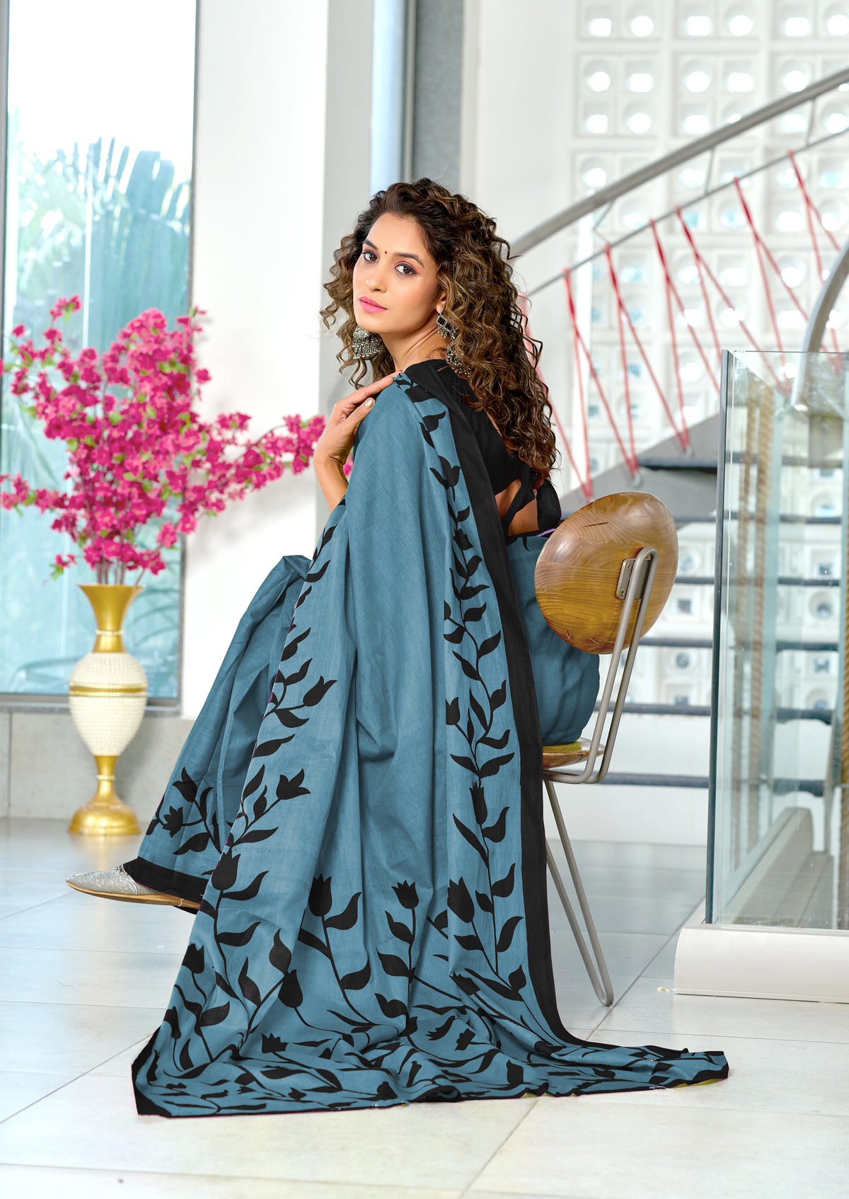 Urban Pallu Woven Design Pure Cotton Daily Saree