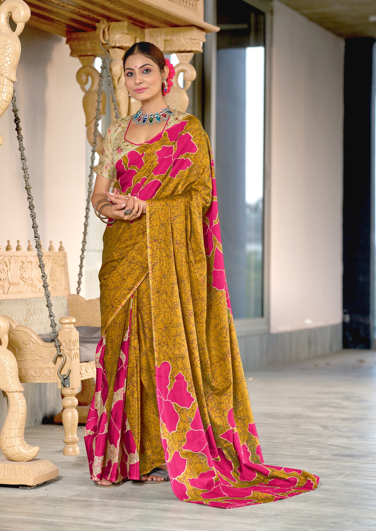 Urban Pallu Woven Design Pure Cotton Daily Saree