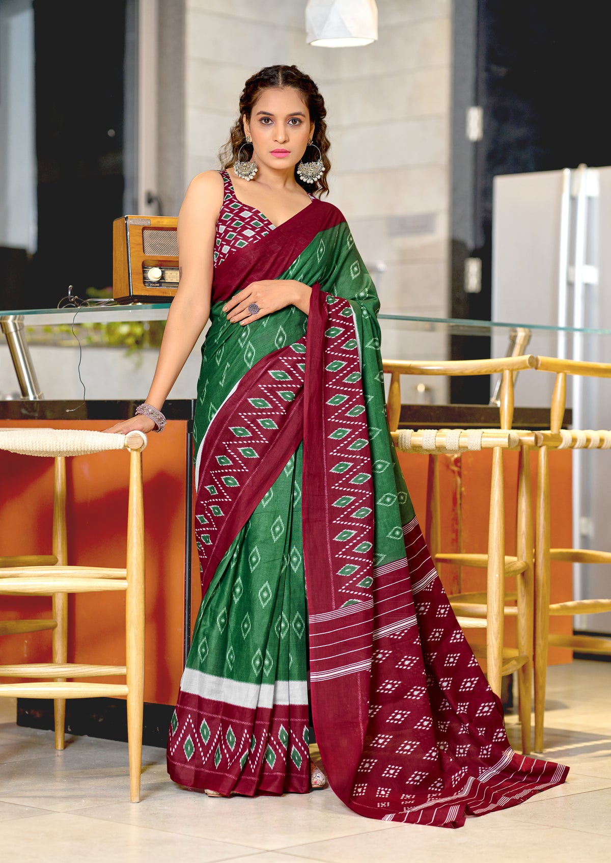 Urban Pallu Woven Design Pure Cotton Daily Saree