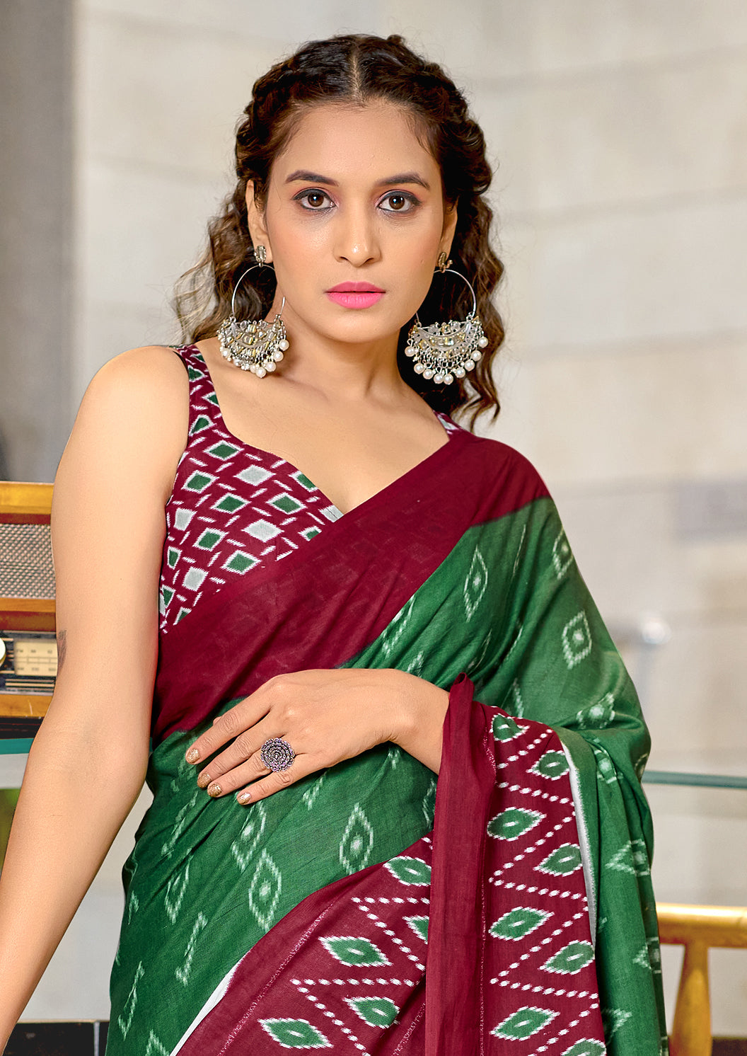 Urban Pallu Woven Design Pure Cotton Daily Saree