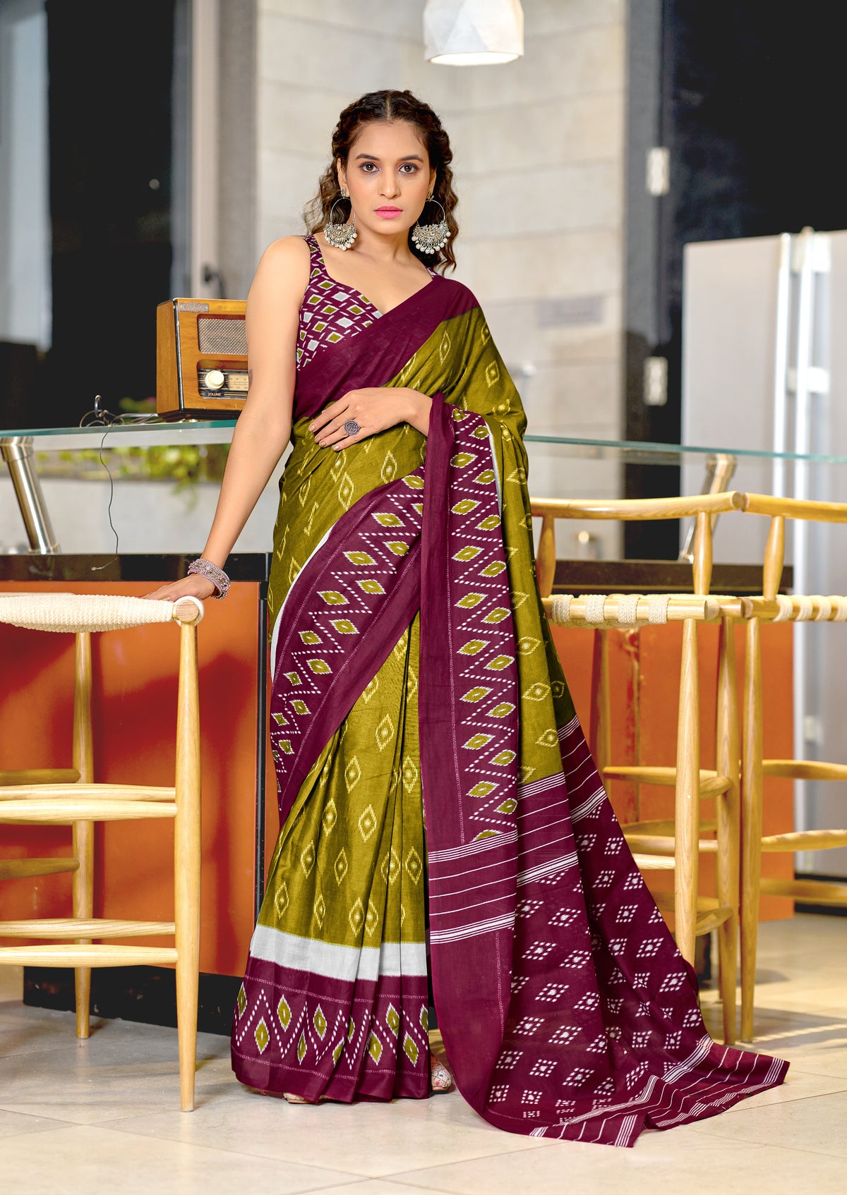 Urban Pallu Woven Design Pure Cotton Daily Saree