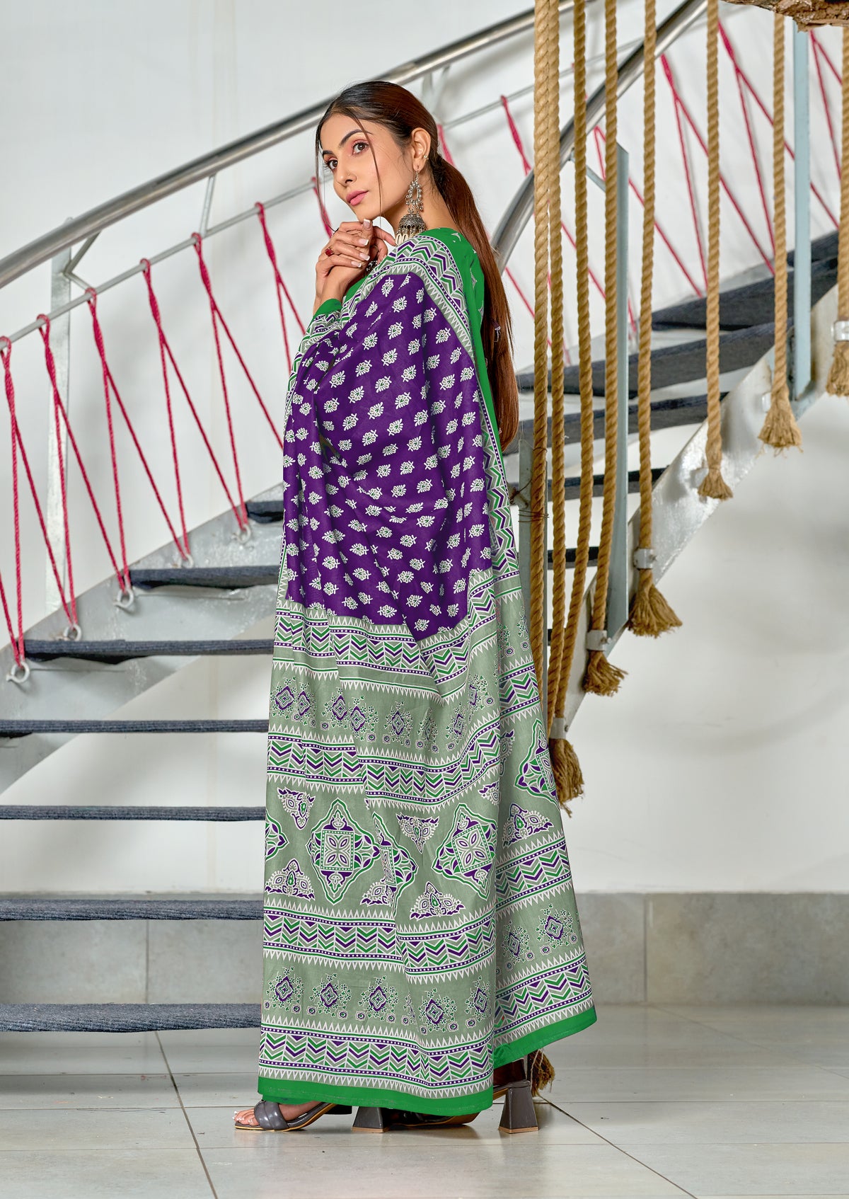 Urban Pallu Woven Design Pure Cotton Daily Saree