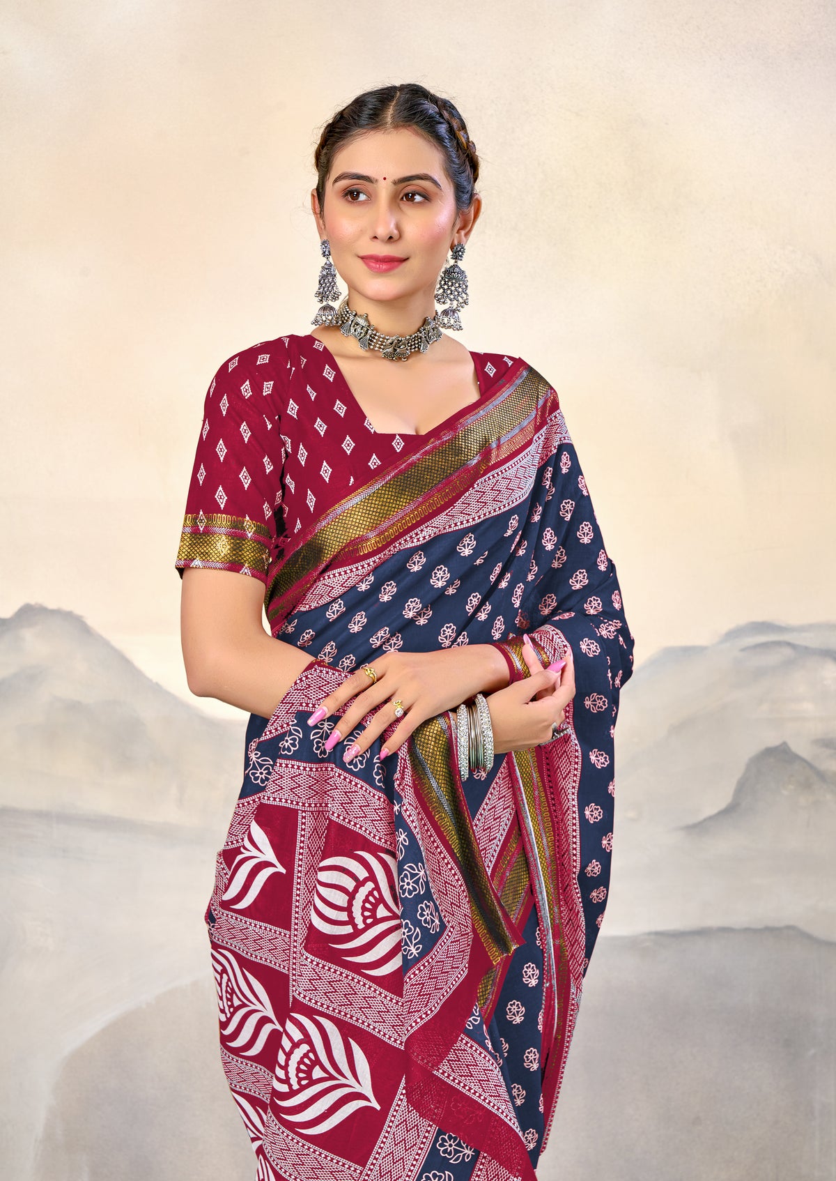 Urban Pallu Woven Design Pure Cotton Daily Saree