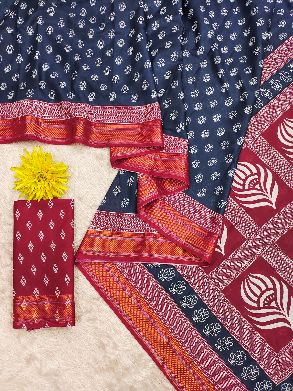 Urban Pallu Woven Design Pure Cotton Daily Saree
