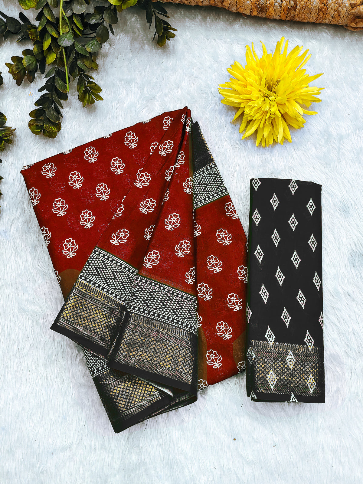 Urban Pallu Woven Design Pure Cotton Daily Saree