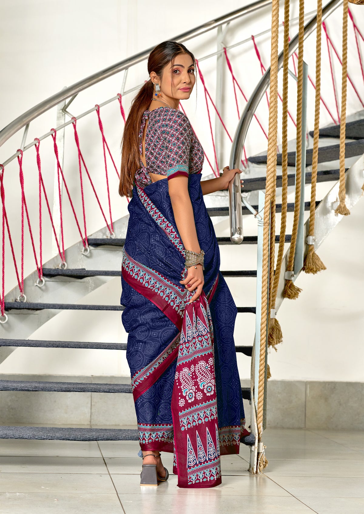Urban Pallu Woven Design Pure Cotton Daily Saree