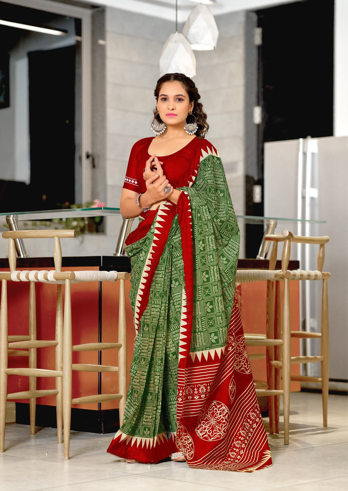 Urban Pallu Woven Design Pure Cotton Daily Saree