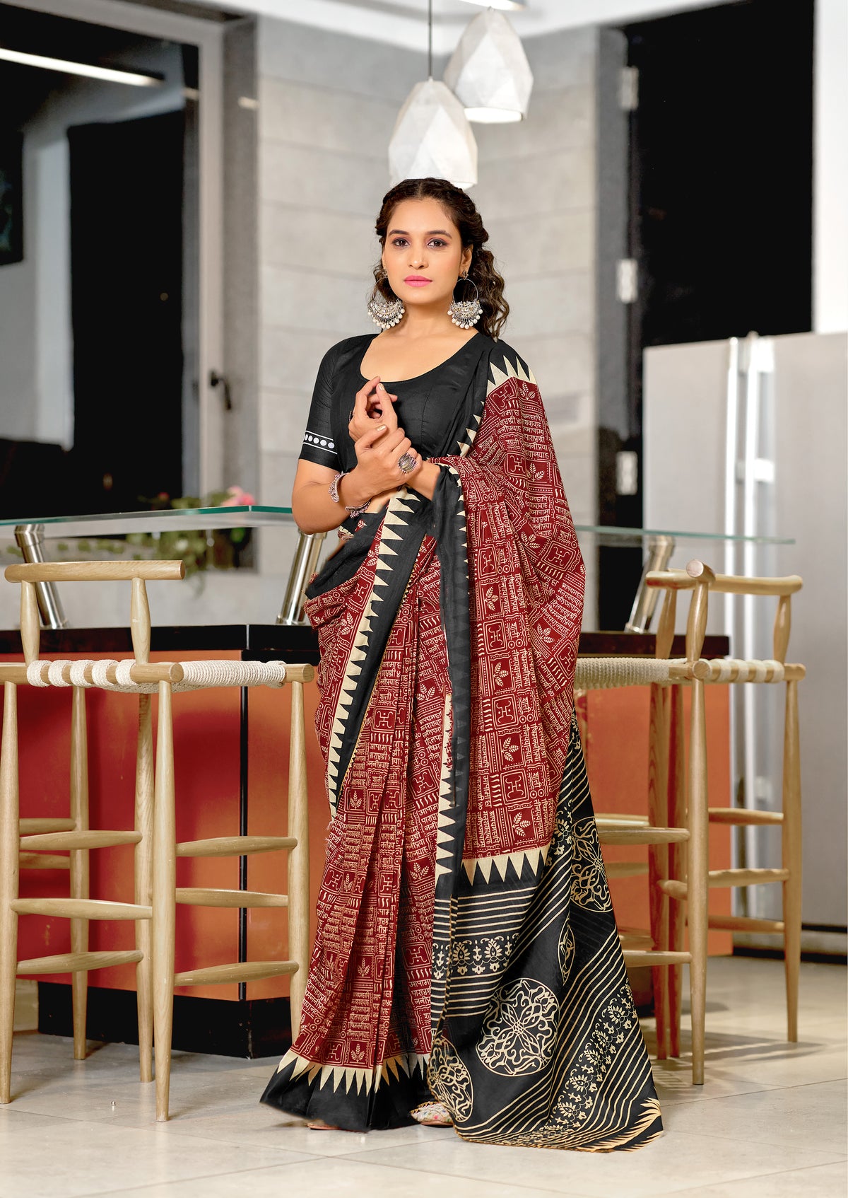 Urban Pallu Woven Design Pure Cotton Daily Saree
